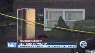 Woman found stabbed to death in Redford Township