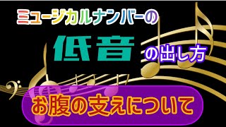 「ミュージカルナンバーでの低音の出し方\u0026お腹の支え」オペラ歌手押川浩士