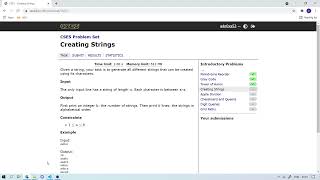 [CSES.FI PYTHON] Creating Strings