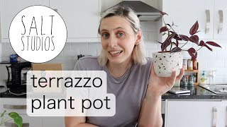 DIY TERRAZZO PLANT POT | Make a Salt Studios Pot with Me