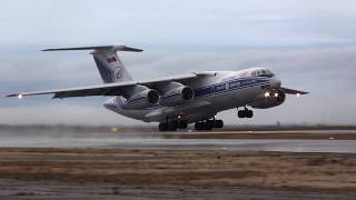 Volga-Dnepr Ilyushin Il-76TD-90VD - Landing \u0026 Takeoff