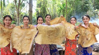 Amazing cooking beef skin boiled with Prahok sauce recipe