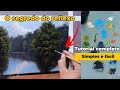 Descubra como pintar o efeito de reflexo de água - Tutorial de pintura em tela