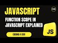 Function Scope in JavaScript Explained 🔍 | Local vs Global Variables (with Examples)