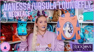 The Little Mermaid Ursula Vanessa Loungefly Mini Backpack Unboxing Rocklove Seashell Necklace Review