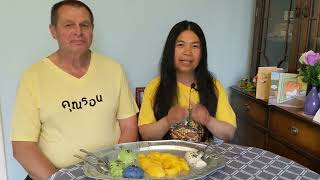 Prepare and eat Mango with sticky rice/#กินข้าวเหนียวมะม่วง#มะม่วงน้ำดอกไม้#ในต่างแดน.