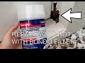 Repair Rotting Exterior Door Jamb with Bondo Filler - DIY Wood Water Damage Fix