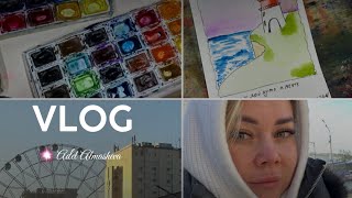 VLOG 🎥 РИСУЮ 🧑‍🎨 СДЕЛАЛА РЕСНИЧКИ