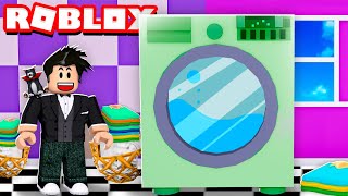 MÁQUINA DE LAVAR ROUPAS GIGANTE DO LOKIS | Roblox - Laundry Simulator