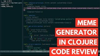 Meme Generator in Clojure code review