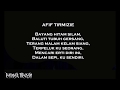 AFIF TIRMIZIE FT KMY KMO - SENDIRI LIRIK  #KMY KMO