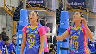 NURLAILI KUSUMA TAMPIL CANTIK DAN KEREN SAAT PEMANASAN SEBELUM BERTANDING DI PROLIGA 2024