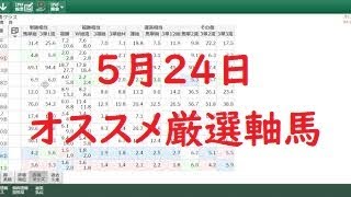 ５月２４日のオススメ厳選軸馬