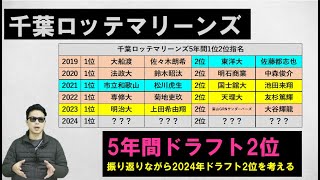 千葉ロッテマリーンズ直近5年ドラフト2位指名は！？