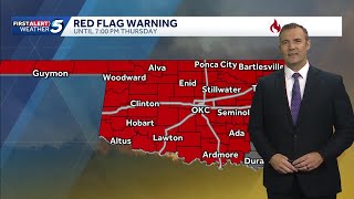 TIMELINE: Fire danger remains high before cold front hits Oklahoma later Thursday