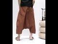 mens loose wide leg cropped pants