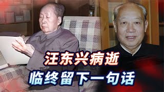 2015年汪东兴病逝，临终前曾留下一句话，葬礼上一位神秘来宾到访