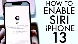 How To Enable Siri On iPhone 13