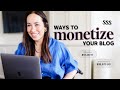 8 Ways to Monetize Your Blog & Diversify Income 💸