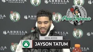 Jayson Tatum On if He's a Selfish Player| Celtics vs 76ers Postgame