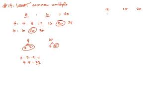 ACT Math Topic 14: Least Common Multiple (LCM)