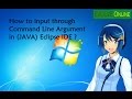 How to input from keyboard through Command-line Argument in Java(in Eclipse IDE )?
