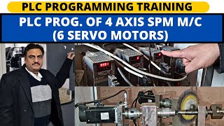 PLC PROGRAMMING PROJECT 2 IN HINDI  -4 AXIS SPM MACHINE AUTOMATION 6 SERVO MOTORS IN POSITION MODE