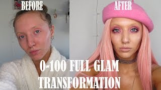 0-100 FULL GLAM TRANSFORMATION!!!!