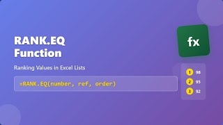 Excel RANK.EQ Function: Rank Values in Excel Easily!