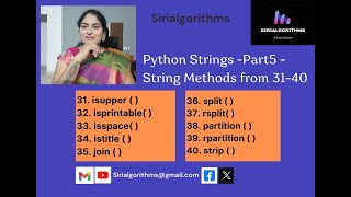 14. Python Strings -Part5- Methods from 31 to 40