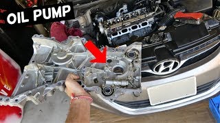 HOW TO REPLACE OIL PUMP ON HYUNDAI ELANTRA i30 TUCSON 1.8 2.0 No oil pressure