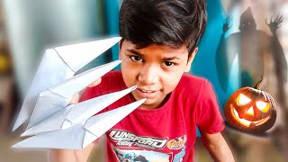 How to make Monster nails with paper... #gattugadgets