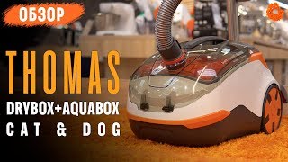 Обзор THOMAS DryBOX+AquaBOX Cat \u0026 Dog - пылесоса с ДВУМЯ пылесборниками