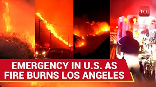 Los Angeles On Fire: Kamala Harris' Home Evacuated; Houses, Cars, Shops Burnt | Watch