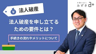 【法人破産を検討中の方へ】法人破産を申し立てるための要件とは？破産手続の流れやメリット・デメリットを解説