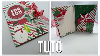 Scrap noel // tuto carte pochette simple 100% action