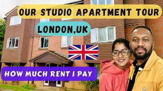 Our UK Studio Apartment Tour | How Much Rent I Pay for Studio Flat in London UK 🇬🇧