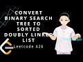 Leetcode 426 - Convert Binary Search Tree To Sorted Doubly Linked List (JAVA Solution Explained!)
