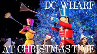 🇺🇸 [4K] Washington DC Christmas Lights 2024/ District's Holiday Boat Parade/ DC WHARF CHRISTMAS TIME