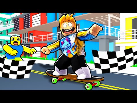 Rich Noob Becomes the FASTEST in Skateboard Race Simulator