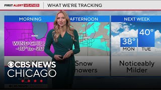 Last day of arctic cold stretch in Chicago with snow showers Wednesday morning