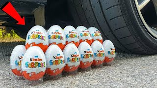 EKSPERIMEN MOBIL vs KINDER JOY - MENGHANCURKAN BENDA LUNAK DAN RENYAH DENGAN MOBIL