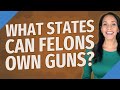 What states can felons own guns?