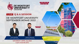 De Montfort University | September intake | Live Q\u0026A session | Meridean Overseas | Study in Uk 2022