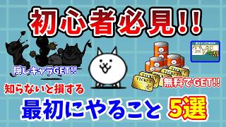 【にゃんこ大戦争】知らないと損する！必ず最初にやっておきたい事5選【初心者必見】