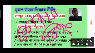 History-class7(মুঘল সাম্রাজ্য- হুমায়ুন ও শের শাহ)