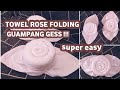 How to make a rose using towel | towel rose | towel folding | Bunga mawar dari handuk