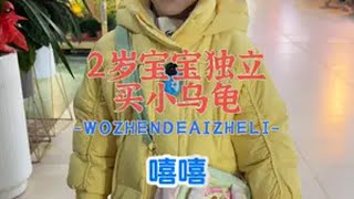 2岁宝宝独立买小乌龟 今天给自己买了小宠物，还起了名字 萌娃日常  人类幼崽成长记  宝宝第一视角  宝宝买东西