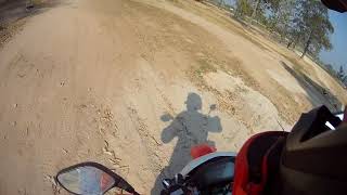 Honda CRF250L on an old motocross track in Thailand