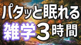 【眠れる男性AIの声】パタっと眠れる雑学朗読3時間【睡眠用・寝ながら聴ける】